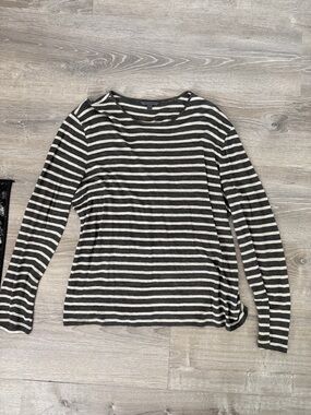 John Varvatos Collection linen Long Sleeve Tee